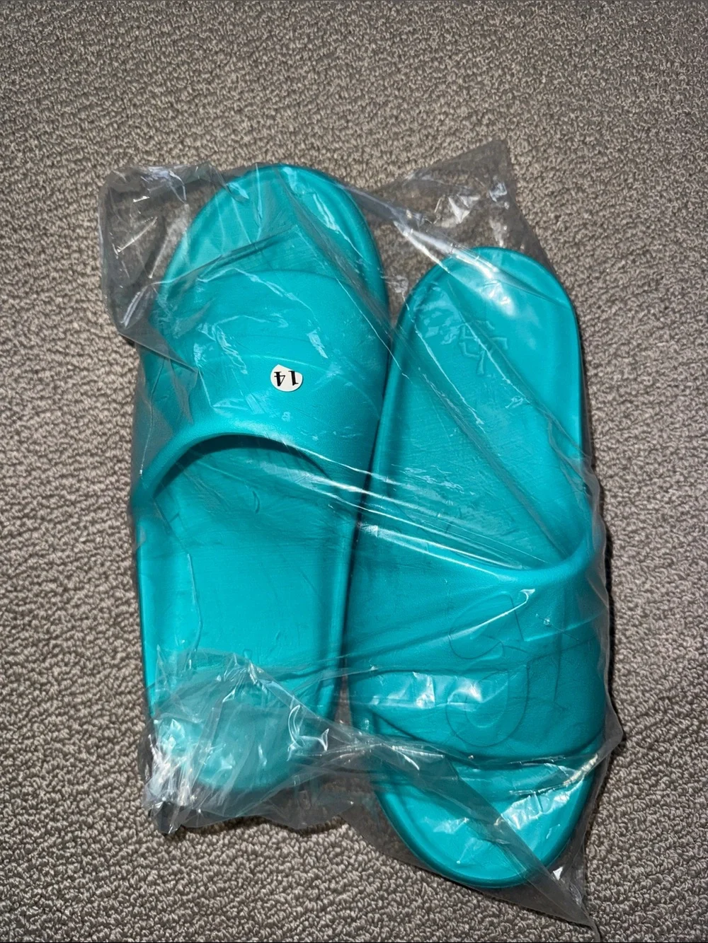 John Geiger- Teal Men's Slip-On Slides